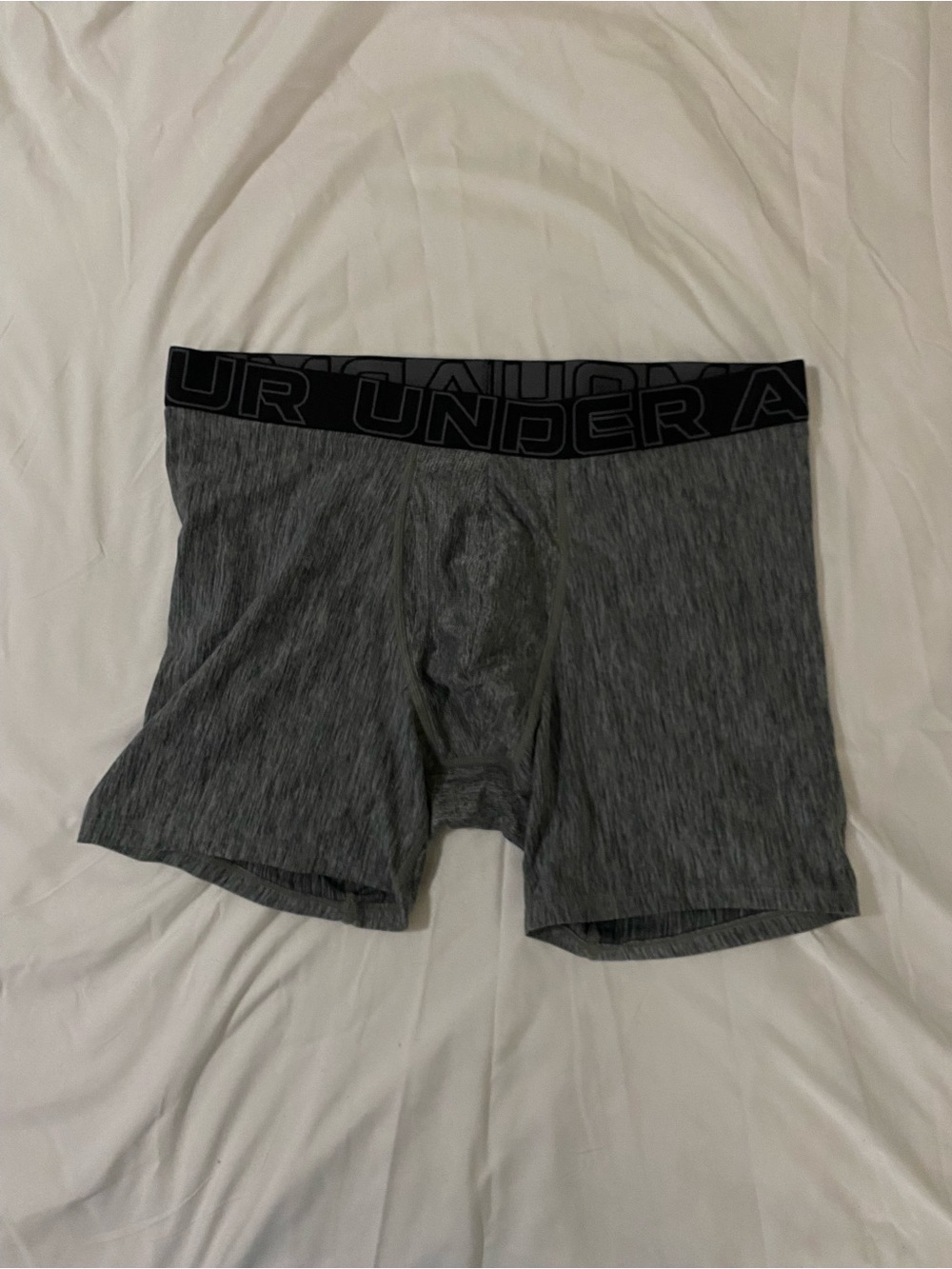 Under Armour Gray Men’s Performance Boxer Briefs with Black Waistband